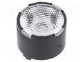 LED lens; round; plexiglass PMMA; transparent; 63°; Mounting: glue LEDIL FP14766