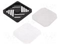 Guard; 80x80mm; screw; Holes pitch: 72mm; Cover material: plastic DREMEC 8GE11CP080