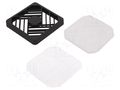 Guard; 80x80mm; screw; Holes pitch: 72mm; Cover material: plastic DREMEC 8GE11CP080