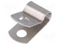 Fixing clamp; ØBundle : 6.4mm; W: 12.7mm; aluminium HELLERMANNTYTON ALU4-AL-NA