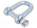 Dee shackle; steel; for rope; zinc; 25mm DROMET D-SK25