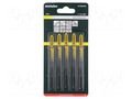Hacksaw blade-set; wood,plastic; 74mm; 10teeth/inch; 5pcs. METABO MTB.623686000