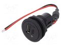 USB power supply; USB A socket,USB C socket; Sup.volt: 12÷24VDC PRO CAR PROCAR-67341500