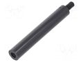 Screwed spacer sleeve; cylindrical; polyamide; M4; M4; 50mm; black DREMEC TFM-M4X50/DR287RD