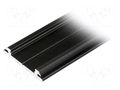 Profiles for LED modules; black; L: 2m; ARC12; aluminium; surface TOPMET TOP-ARC12/BK-2M