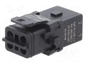 Connector: HDC; contact insert; female; Han® 1A; PIN: 4; 3P+PE HARTING 09100033301