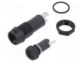 Fuse holder; 5x20mm; 10A; 250VAC; FPG1; on panel; black; UL94V-0 SCHURTER 3101.0315