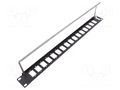 Mounting adapter; patch panel; rack; screw; 29mm; Height: 1U; SLIM CLIFF CP30158