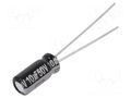 Capacitor: electrolytic; THT; 10uF; 50VDC; Ø5x11mm; Pitch: 2mm; ±20% PANASONIC ECA1HHG100