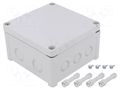 Enclosure: junction box; X: 130mm; Y: 130mm; Z: 75mm; wall mount; ABS FIBOX TAM131308