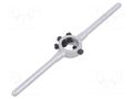 Diestock; cast zinc; Grip capac: BSW 1/16"-3/32",M1-M2,6; Ø: 16mm VÖLKEL VOLKEL-15001