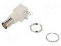 Connector: BNC; socket; female; angled; 50Ω; THT; POM; gold-plated ADAM TECH RF15006