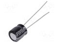 Capacitor: electrolytic; THT; 100uF; 10VDC; Ø6.3x7mm; Pitch: 2.5mm PANASONIC EEAGA1A101