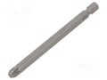 Screwdriver bit; Pozidriv®; PZ3; Overall len: 90mm; PROFESSIONAL WIHA WIHA.04176