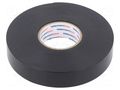 Tape: self-amalgamating; black; 19mm; L: 9.1m; Thk: 0.76mm; -30÷90°C HELLERMANNTYTON HTAPE-POWER820-19