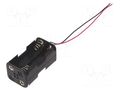 Holder; AA,R6; Batt.no: 4; cables; 150mm; black COMF BH-343-2A