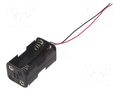 Holder; AA,R6; Batt.no: 4; cables; 150mm; black COMF BH-343-2A