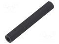 Screwed spacer sleeve; hexagonal; polyamide; M4; L: 55mm; black DREMEC TFF-M4X55/DR187