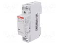 Contactor: 2-pole installation; 16A; 12VAC,12VDC; NC + NO; ESB ABB ESB16-11N-14