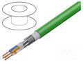 Wire: data transmission; HELUKAT® 100S,SF/UTP; 4x1x26AWG; green HELUKABEL HELUKAT100S-4XSF/U