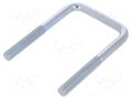 U-bolt; C; 1.5; steel; zinc; Thread len: 53mm; Int.width: 61mm DROMET D-CBTC.10..61.110
