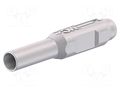 Connector: 2mm banana; plug; white; gold-plated; Type: insulated STÄUBLI MS2025-S-29