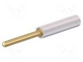 Connector: 2mm banana; adapter; white; gold-plated; 36.5mm STÄUBLI MLA2-29