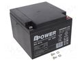 Re-battery: acid-lead; 12V; 26Ah; AGM; maintenance-free; 9.4kg; BCL BPOWER ACCU-BCL26-12/BP