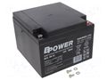 Re-battery: acid-lead; 12V; 26Ah; AGM; maintenance-free; 9.4kg; BCL BPOWER ACCU-BCL26-12/BP