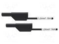 Test lead; 16A; banana plug 4mm,both sides; Urated: 1kV; Len: 1.5m SCHÜTZINGER VSFK8500SIL1150-SW
