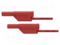Test lead; 16A; banana plug 4mm,both sides; Urated: 1kV; red SCHÜTZINGER VSFK8500125-RT