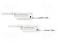 Test lead; 16A; banana plug 4mm,both sides; Urated: 1kV; white SCHÜTZINGER VSFK8701125-WS