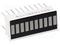 Display: LED; bargraph; yellow-green; 15mcd; 25.5x10.2x7.9mm OPTOSUPPLY OSX10201-YG