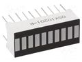 Display: LED; bargraph; red; 70mcd; 25.5x10.2x7.9mm; 2.1÷2.5V OPTOSUPPLY OSX10201-R