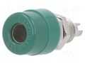 Connector: 4mm banana; socket; 32A; 60VDC; green; soldered,screw HIRSCHMANN T&M BIL20-GN