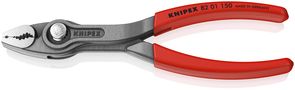 KNIPEX 82 01 150 TwinGrip® front and side gripping pliers with non-slip plastic coating grey atramentized 150 mm 82 01 150 4003773089353