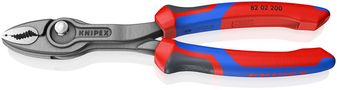KNIPEX 82 02 200 TwinGrip® front and side gripping pliers with comfort handles grey atramentized 200 mm 82 02 200 4003773087250