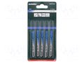 Hacksaw blade-set; tinware,metal; 51mm; 21teeth/inch; 5pcs. METABO MTB.623647000