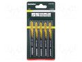 Hacksaw blade-set; wood,plastic; 74mm; 5teeth/inch; FAST WOOD METABO MTB.623921000