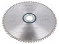 Circular saw; Ø: 254mm; Øhole: 30mm; Teeth: 80; Disc thick: 2.4mm METABO MTB.628093000