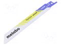 Hacksaw blade-set; tinware,wood,metal,plastic; 150mm; 2pcs. METABO MTB.631094000