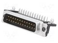 Connector: D-Sub; PIN: 25; socket; male; angled 90°; THT; UNC 4-40 TE Connectivity 5747842-4