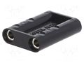 Adapter; black; 5kVDC; 15A; banana 4mm socket x2 POMONA POM-1823-0