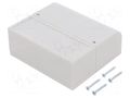 Enclosure: wall mounting; X: 85.1mm; Y: 96.6mm; Z: 35.7mm; ABS MASZCZYK KM-123/GY