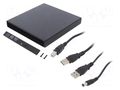 Optical Drive CD/DVD Enclosure; black; Features: PnP QOLTEC QOLTEC-51866
