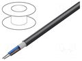 Wire; HELUTHERM® 145 MULTI; 2x0.75mm2; stranded; Cu; black HELUKABEL THERM145-2X0.75