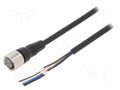 Cable: for sensors/automation; M12; PIN: 4; straight; Len: 2m; plug OMRON XS2FM12PVC4S2M