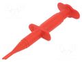 Clip-on probe; hook type; 3A; red; 1kV; 4mm; Overall len: 122mm STÄUBLI GRIP-A-22