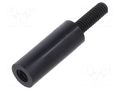 Screwed spacer sleeve; cylindrical; polyamide; M2,5; M2,5; 13mm DREMEC TFM-M2.5X13/282RD