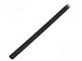 Heat shrink sleeve; glueless; 4: 1; 4mm; L: 1m; black; polyolefine RADPOL RCH1-4/1X1BK